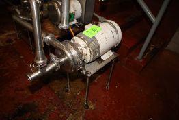 Cherry Burrell 10 hp Centrifugal Pump, Model VBH, S/N 35099 with 2