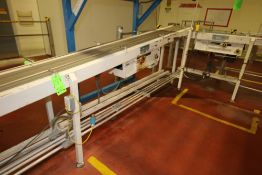 (8) Sections Infeed and Outfeed Belt and Roller Conveyor with 12