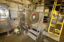 2-Tank @ 200 Gal. S/S CIP System with Ampco 15 hp Centrifugal Pump, 3520 RPM, (3) WCB Air Valves, (