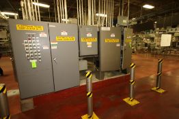 (3) Conveyor Control Panels includes Allen Bradley SLC 5/04 CPU; Allen Bradley SLC 5/15 PLC