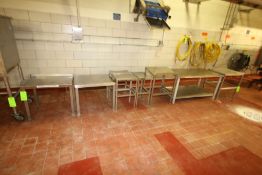 (8) Pc. Assorted S/S Tables and Stands