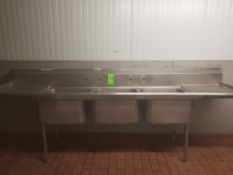 3-Bowl S/S Sink, OveralC63:D348sions ~10 ft. L x 30