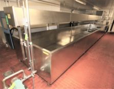 Kusel ~5,000 Gal. Open Top S/S Cheese Vat, Model 348538CCVESA, S/N 1094324 with Overhead Bridge