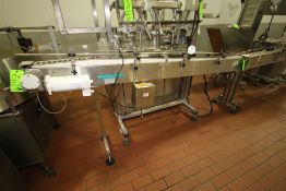 ~9 ft. L Inline Filling Systems Product Conveyor, S/N 16396 with 4-1/2