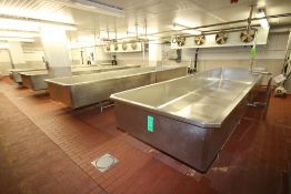 BULK BID LOT #117 TO LOT #122 INCLUDES: (4) S/S BRINE TABLES, VALVE MANIFOLD AND CENTRIFUGAL PUMP