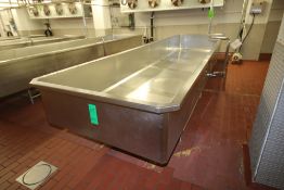 ~20 Ft. L x 5 ft W x 22? to 24? Deep S/S Brine Tables, (Aprox. 1,300 Gal)