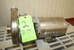 Tri-Clover 1 hp Centrifugal Pump with 2