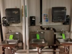(7) Pc. Includes (3) S/S Sinks, (2) Towel and (2) Soap Dispensers (Located Boxing Room #161 - Near