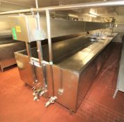 Kusel ~5,000 Gal. Open Top S/S Cheese Vat, Model 348538CCVESA, S/N 1094314 with Overhead Bridge