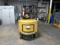 Yale Electric Sit Down Forklift truck, full control of forks, side shift forks gap and tilt control,
