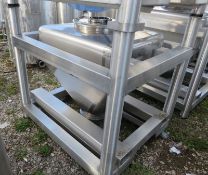 Tote Inc 12 CFT Bin.  90 Gallon Capacity, Stainless Steel.  36