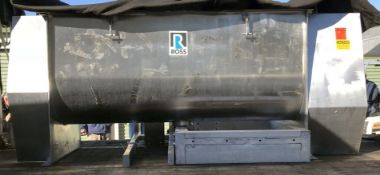 Ross 52 CFT Ribbon Blender, Model: RB42N52, Serial: 102575, 20Hp, 230/460 Volt, 60 Hz, 3 Phase, 1760
