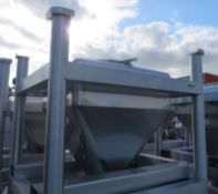 Tote Inc 12 CFT Bin.  90 Gallon Capacity, Stainless Steel.  36