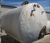4000 gallon stainless steel insulated horizontal storage tank for sale.  It is 110