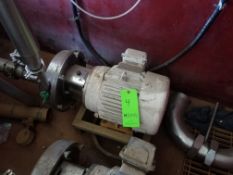 G & H 7.5 hp Stainless Centrifugal Pump, Model GHH40 with 3