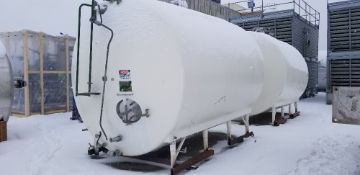 Pfaudler 5,000 Gal. Horizontal S/S Tank, S/N 5603-1 with Dual Vertical Agitator (NOTE: Rigging