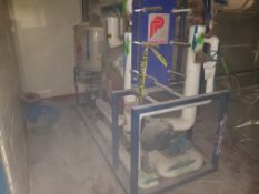 Glycol Circulation Skid includes: Alfa Laval Plate and Frame Heat Exchanger, Balance Tanks, Valves