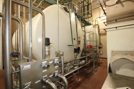 Pfaudler 5,000 Gal. Horizontal S/S Tank, S/N 5603-2 with Dual Vertical Agitator (NOTE: Rigging