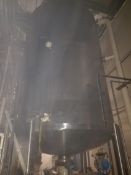 8000 Gallon Dish top and bottom vertical S/S tank tank dims: 108”x176”