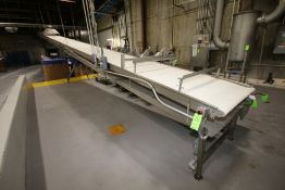 S/S Cooling Conveyor with Intralox Belt, Overall Dims.: 82' L x 40