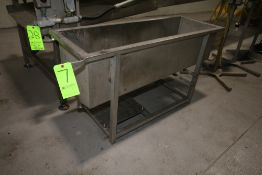 S/S Wash Trough, Internal Dims.: 50