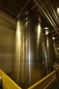 Indian 6,000 Gal. S/S Single Wall Vertical Silo, S/N JN2618, Tank Dimensions 8’ Dia. x 16’ H (