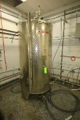 2016 Letina 2,000 Liter S/S Vertical Tank, Type Z2000V11, Factory Number: 006216/2, with Side
