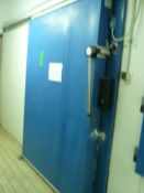 English: Sliding Door for Fridge Unit, Blue Colour, Make ROMA GERMANY 130x230cm Greek: Συρόμενη