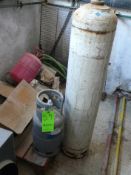 English: R407C Container 11kg Full, R410 Container 10kg, 2 Large Empty Containers for Freon Liquid .