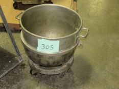 Stainless Steel Mix Bowl on Cart (Rigging and loading fees included in the selling Price -