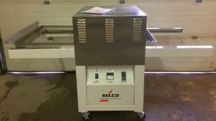 Belco Tray Sealer. Model: BM 3025, Serial: 8786. 240 Volts, 50/60Hz, 1 Phase, 80 PSI. As shown in