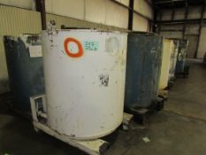 26 Clawson Steel Totes - about 350 Gallon Capacity, two Inch valves at bottom and clamped lid on top