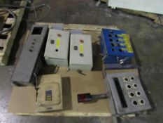 One Pallet assorted control box -- Removal and loading free. Optional prep for shipping $25.00 (