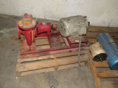 Water pump with 5 HP electric motor -- (LOCATED IN IOWA, RIGGING INCLUDED IN SALE PRICE) -- Optional