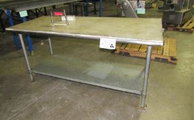 Stainless Steel Table with Teflon removable Plate Cover - Galvanized second surface -- (LOCATED IN