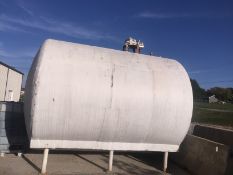 4000 Gallon Stainless Steel Horizontal Tank with Stainless steel top mounted motor and propeller