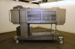2009 Alimec Food Slicer, Model Slicer, S/N 628-52, 3 Station, no infeed magazines. Missing blade,