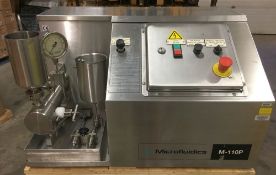 Microfluidics Microfluidizer, Model: M110P, Serial: 2009036A (Located in New York)***NYINC***