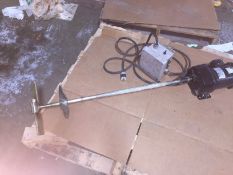 Drum Mixer - 110V operated with Stainless Steel Shaft and two mix blades -Free removal and