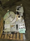 LSI Label Applicator with build in vacuum pump Model 96T0 Serial No. 1023162 designed to apply pre-