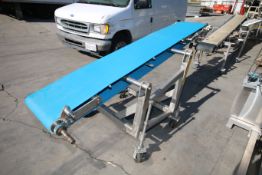 Infeed Incline Conveyor, Aprox. 8' L x 14