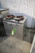 2-Burner Stove Top Unit, Mounted on S/S Frame and (2) S/S Door Bottom Storage