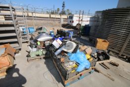 Lot of Assorted Parts, Drives, Chain, S/S Funnel, Machine Lights, Hardware, S/S Fittings, All