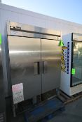 True 2-Door S/S Refrigerator, Aprox. 4' L x 2' W