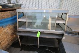 Merco Sliding Glass Heating Station, M/N SM-H-S, S/N 900828-09, with S/S Table with Bottom Shelf