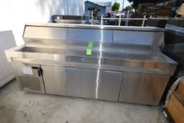 Randell S/S Serving Station, with (3) Upper Cuppards, Aprox. 8' L x 2-1/2' W x 4' H