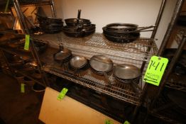 Assorted S/S Pans on 2-Shelves, Includes S/S Pans 7