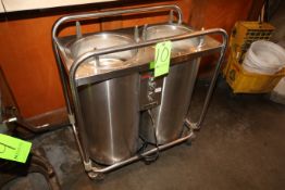 Shelley-Matic S/S Plate Warmer, with (2) S/S Plate Chutes, Mounted on Portable S/S Frame,