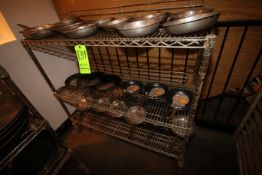 Assorted S/S Pans on 3-Shelves, Includes (6) NEW Arkadia 7