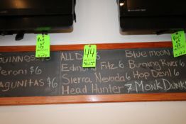 Bar Wall Mounted Chalk Board, Aprox. 10' L x 2' W